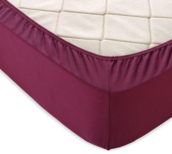Простыня Текс-Дизайн "Винный", 140x200, трикотаж, на резинке (Р512Твин)