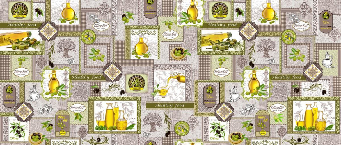 Набор полотенец вафельных Valtery "Оливки", 50x60, хлопок, 2 шт (35034-1-2171)