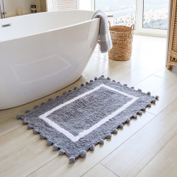 Коврик Arya Home &quot;Pompom&quot;, для ванной, 60x90, хлопок (8680943108524)