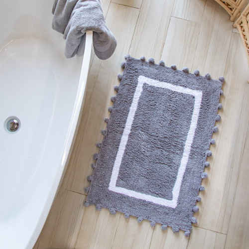 Коврик Arya Home "Pompom", для ванной, 60x90, хлопок (8680943108524)