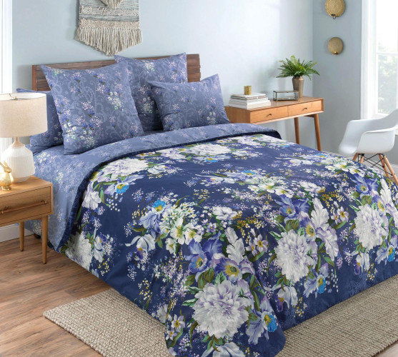 Декоративная наволочка стеганая Королевское искушение (Текс-Дизайн) "Белый стих 1", 40x40, перкаль (Н44СП209601)