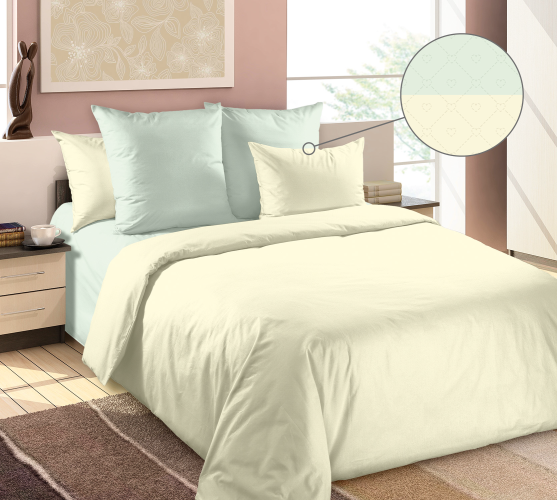 Постельное белье Королевское искушение (Текс-Дизайн) "Весенний подснежник", евро, перкаль, на молнии (4276ЧН66125в)