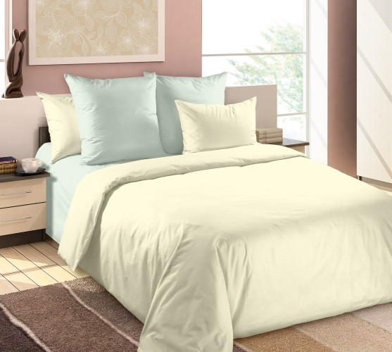 Постельное белье Королевское искушение (Текс-Дизайн) "Весенний подснежник", евро, перкаль, на молнии (4276ЧН66125в)