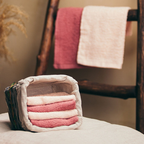 Набор полотенец Arya Home "Leave", подарочные, 30x30, махровая ткань, 6 шт (8680943086334)