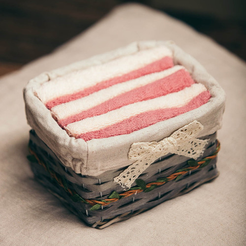 Набор полотенец Arya Home "Leave", подарочные, 30x30, махровая ткань, 6 шт (8680943086334)