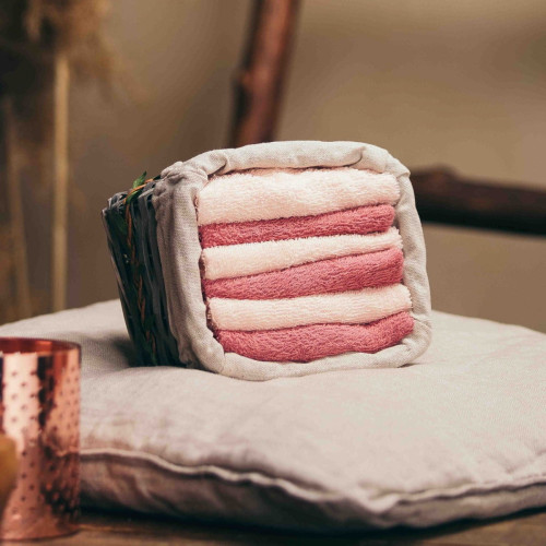 Набор полотенец Arya Home "Leave", подарочные, 30x30, махровая ткань, 6 шт (8680943086334)