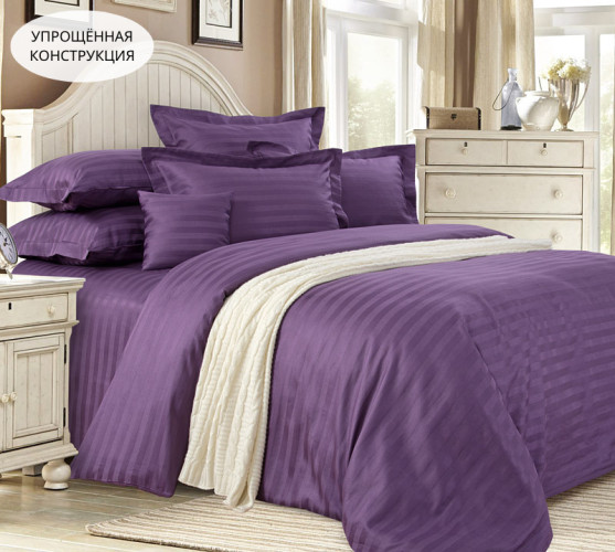 Постельное белье Королевское искушение (Текс-Дизайн) "Вечерний раут", евро, страйп-сатин, на молнии (7382WЯ1712)