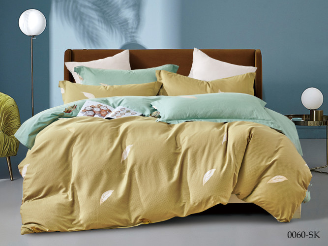 Постельное белье Cleo "Satin de Luxe 0060-SK", евро, сатин, на молнии (31/0060-SK)