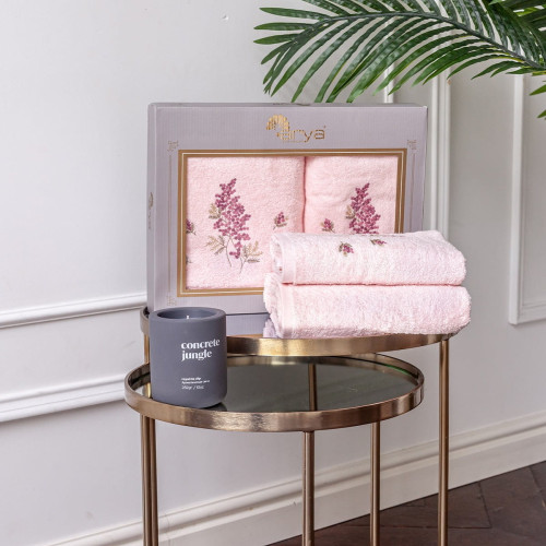 Набор полотенец Arya Home "Mania", подарочные, 50x90, 70x140, хлопок, 2 шт (8680943110213)
