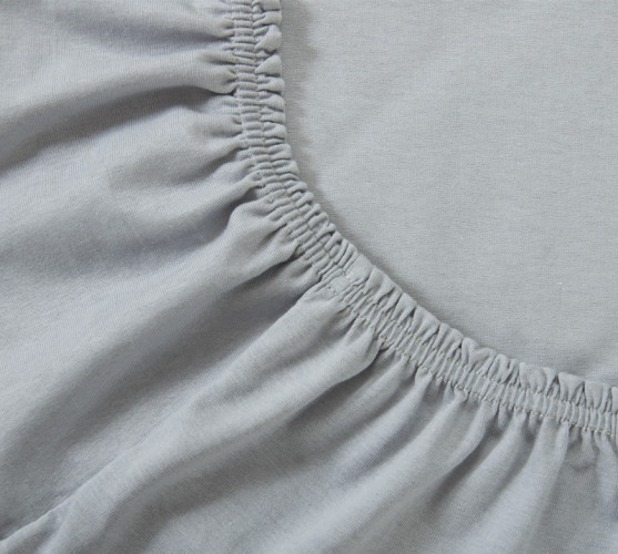 Простыня Текс-Дизайн "Серый", 140x200, трикотаж, на резинке (Р512Тер)