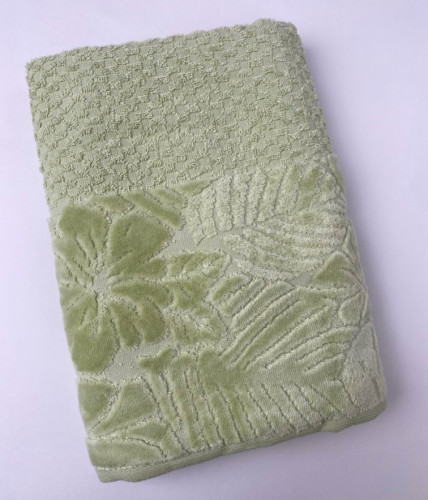 Полотенце Valtery "PMEXl.green", 70x130, махровая ткань (PMEXl.green-1460)