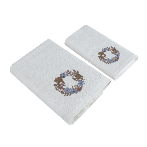 Набор полотенец Arya Home "Signora", подарочные, 50x90, 70x140, махровая ткань, 2 шт (8680943100191)