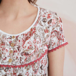 Пижама Arya Женская Туника 5678 Красный, S