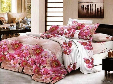 Постельное белье Valtery "SF-56", 3D, 1.5-спальный, полисатин (SF-56-282)