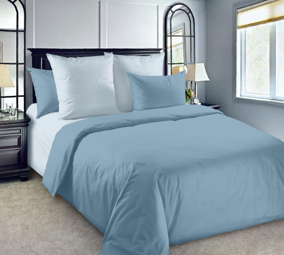 Постельное белье Королевское искушение (Текс-Дизайн) "Голубая лагуна", евро, перкаль, на молнии, на резинке (4676ПНглг)