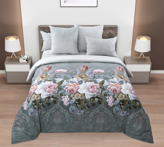 Постельное белье Королевское искушение (Текс-Дизайн) "Букет чувств 1", евро, перкаль, на молнии (4276ЧН661191)