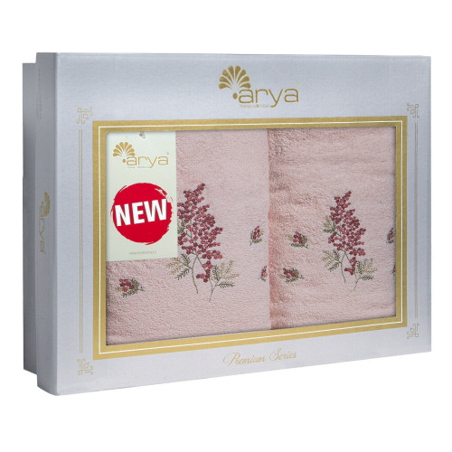 Набор полотенец Arya Home "Mahiza", подарочные, 50x90, 70x140, махровая ткань, 2 шт (8680943100160)