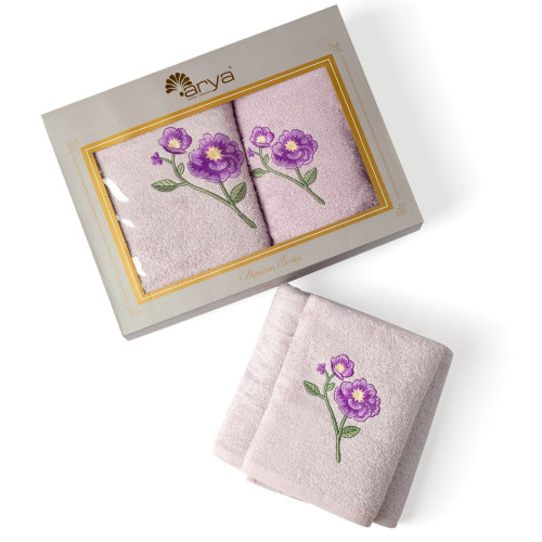 Набор полотенец Arya Home "Bade", подарочные, 50x90, 70x140, хлопок, 2 шт (8680943110220)