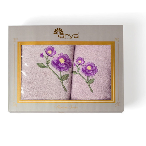 Набор полотенец Arya Home "Bade", подарочные, 50x90, 70x140, хлопок, 2 шт (8680943110220)