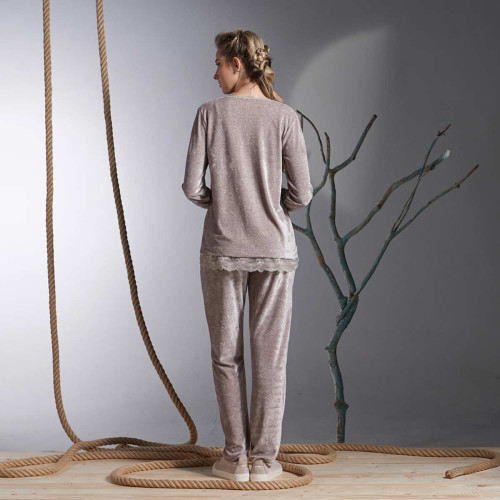 Пижама Arya Женская Бархат С Кружевами 20119 Xxl