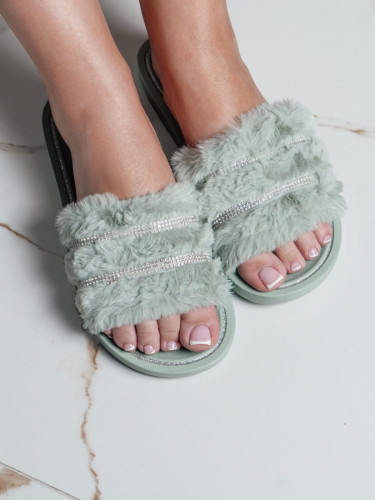 Тапочки Arya Женские, Fluffy, 38 Зеленый