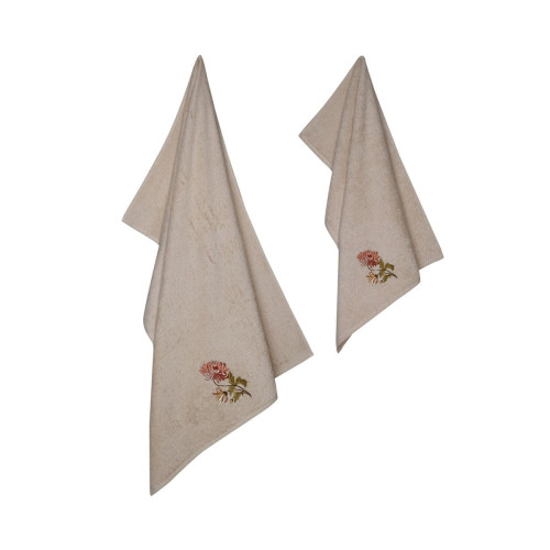 Набор полотенец Arya Home "Alesta", подарочные, 50x90, 70x140, махровая ткань, 2 шт (8680943100153)