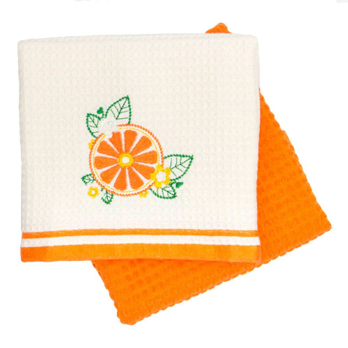 Набор полотенец Arya Home "Summer Buket", кухонные, 40x60, махровая ткань, 2 шт (8680943043986)