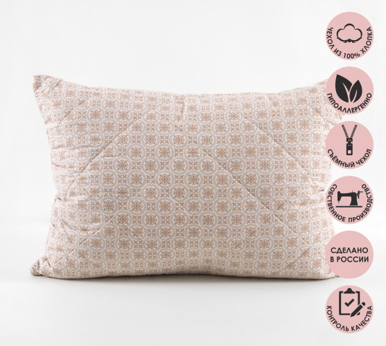 Подушка Текс-Дизайн, 48x68, перкаль, лен (Под4868ЛП)