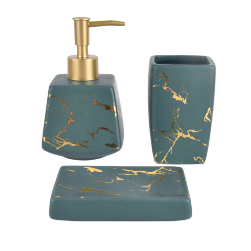 Набор для ванной Arya 3 Пр. Titan Темно-Зеленый