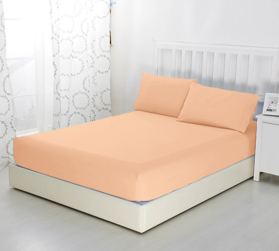 Простыня Текс-Дизайн "Персиковый", 120x200, трикотаж, на резинке (Р511Тпер)