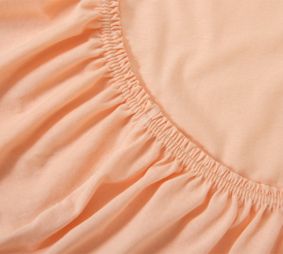 Простыня Текс-Дизайн "Персиковый", 120x200, трикотаж, на резинке (Р511Тпер)