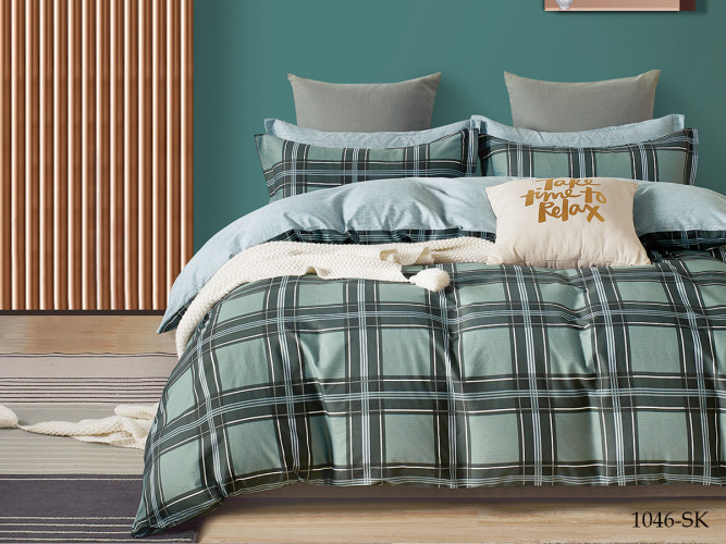 Постельное белье Cleo "1046-SK", 1.5-спальный, сатин, на молнии (CLEO-SK-15/1046)