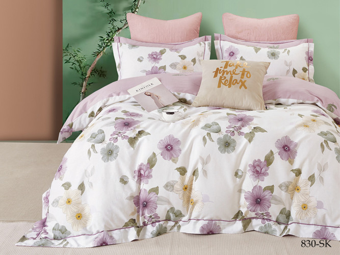 Постельное белье Cleo "Satin de Luxe 830-SK", евро, сатин, на молнии (31/830-SK)