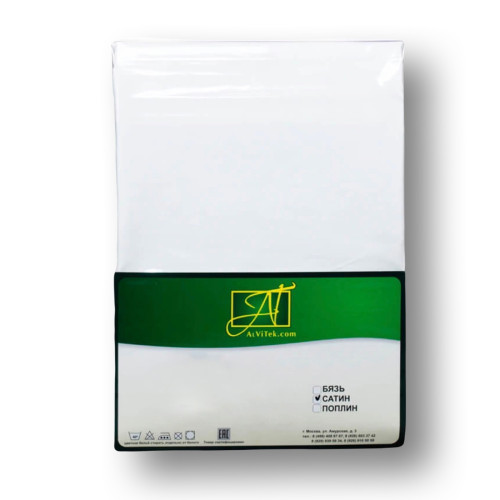 Наволочка  AlViTek (АльВиТек), 68x68, сатин, 1 шт (Н-С-70-БЕЛ)