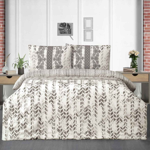 Постельное белье Arya Home "Elon", 1.5-спальный, ранфорс, печатное (8680943099464)