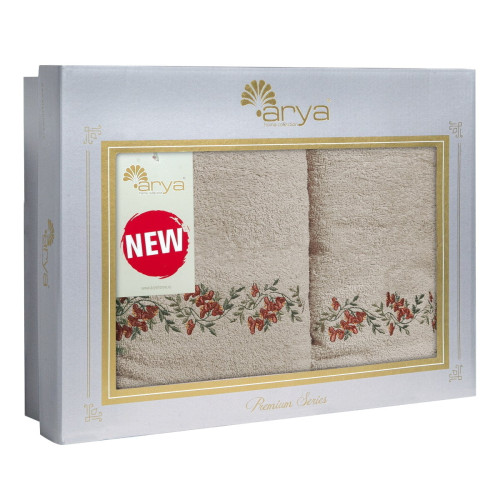 Набор полотенец Arya Home "Talin", подарочные, 50x90, 70x140, махровая ткань, 2 шт (8680943100177)
