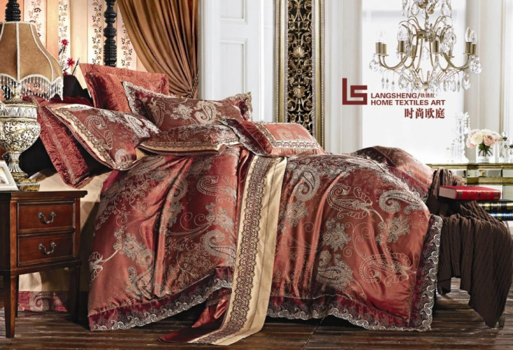 Постельное белье Фамилье "TJ-16", евро, сатин (TJ-16-172)