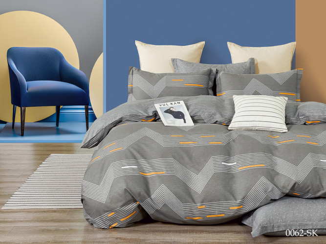 Постельное белье Cleo "Satin de Luxe 0062-SK", 1.5-спальный, сатин, на молнии (16/0062-SK)