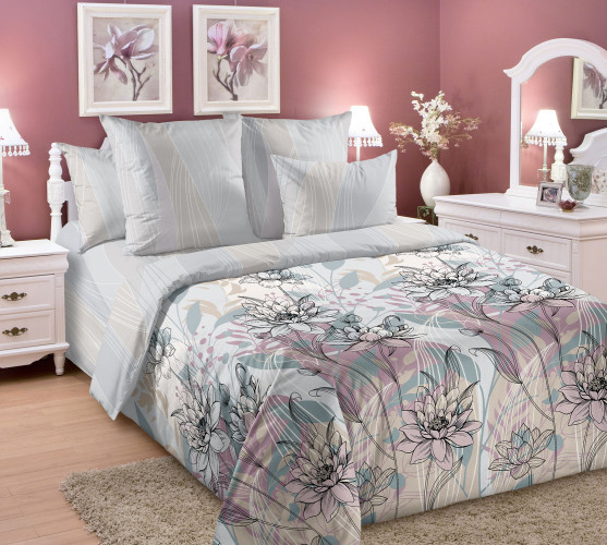 Постельное белье Королевское искушение (Текс-Дизайн) "Эдем 1", евро, перкаль, на молнии (4276ЧН661011)