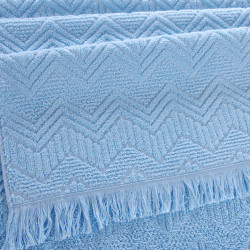 Полотенце Comfort Life (Текс-Дизайн) "Бавария светло-голубой", для ванной, 100x150, махровая ткань (БврСг1015500)