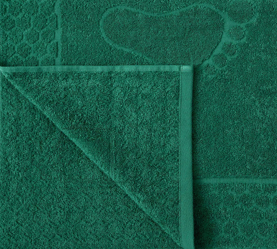 Полотенце Comfort Life (Текс-Дизайн) ""Ножки" Ножки изумруд", для ванной, 50x70, махровая ткань (НжкИз5070400)