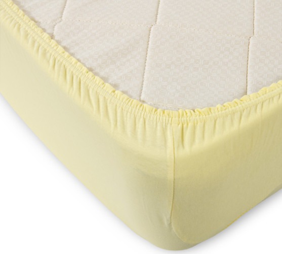 Простыня Текс-Дизайн "Желтый", 140x200, трикотаж, на резинке (ш140200желт)