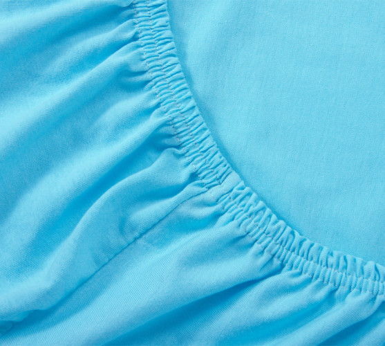 Простыня Текс-Дизайн "Голубой", 160x200, трикотаж, на резинке (Р513Тгол)