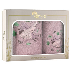 Набор полотенец Arya Home "Bird", подарочные, 30x50, бамбук, 2 шт (8680943113849)