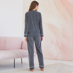 Пижама Arya Женская Бархат 12345 S Серый