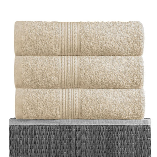 Полотенце BAYRAMALY, 70x140, махровая ткань (BAYRAMALY -70х140-св. кре)