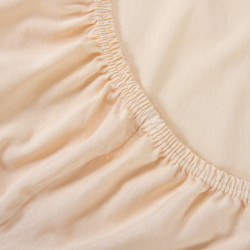 Простыня Текс-Дизайн &quot;Кремовый&quot;, 140x200, трикотаж, на резинке (ш140200крем)