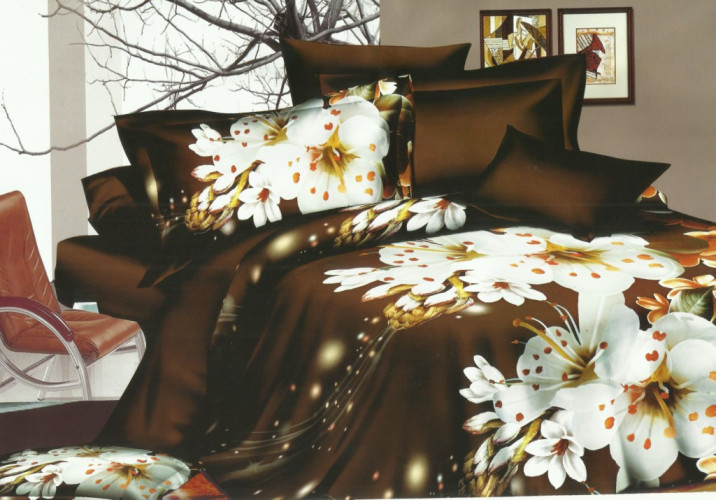 Постельное белье Valtery "SF-04", 3D, евро, полисатин (SF-04-172)