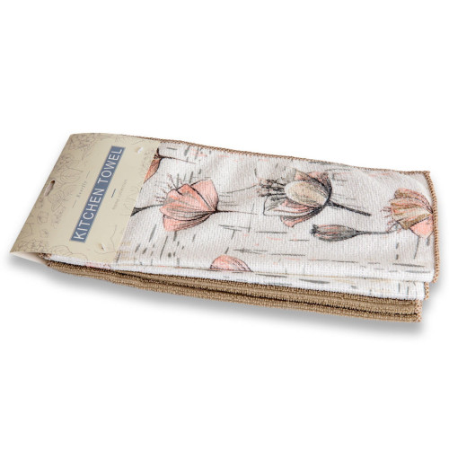 Набор полотенец Arya Home "Corn Poppy", кухонные, 30x30, микрофибра, 4 шт (8680943084279)