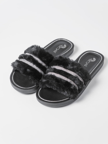 Тапочки Arya Женские, Fluffy, 41 Черный